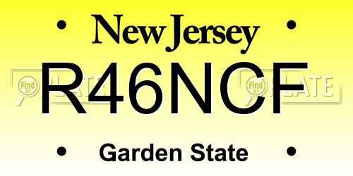 R46NCF New Jersey License Plate