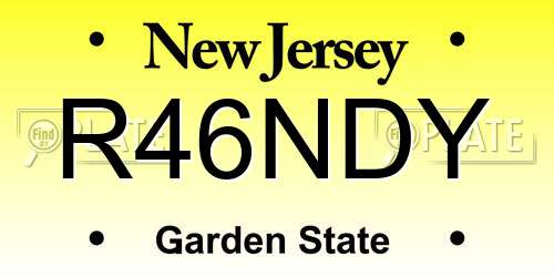 R46NDY New Jersey License Plate