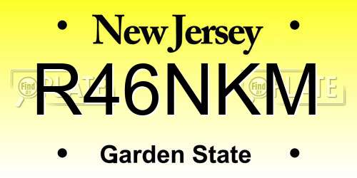 R46NKM New Jersey License Plate