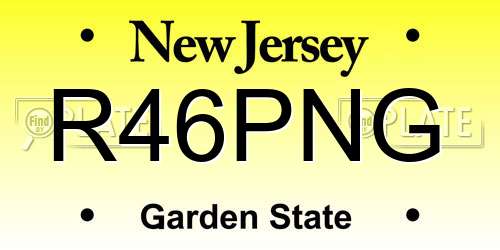 R46PNG New Jersey License Plate