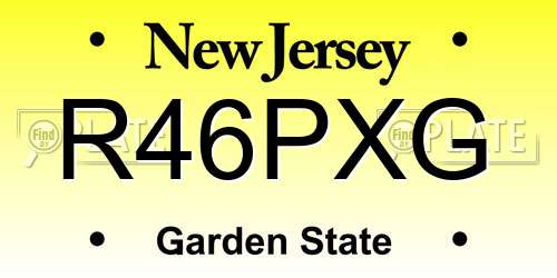 R46PXG New Jersey License Plate