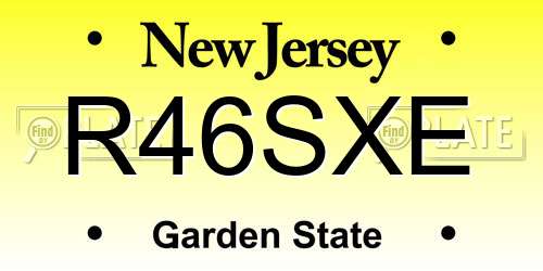 R46SXE New Jersey License Plate