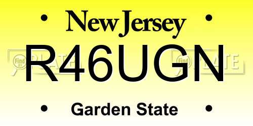R46UGN New Jersey License Plate