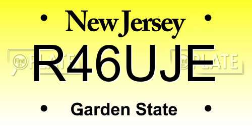 R46UJE New Jersey License Plate