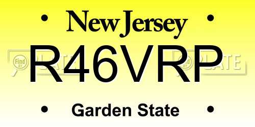 R46VRP New Jersey License Plate