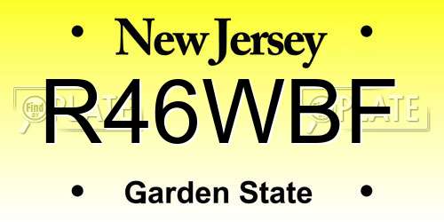 R46WBF New Jersey License Plate