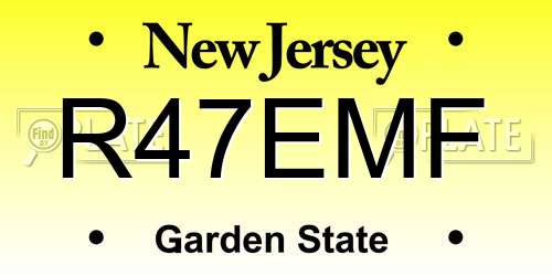 R47EMF New Jersey License Plate