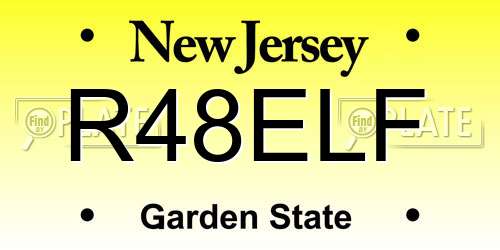 R48ELF New Jersey License Plate