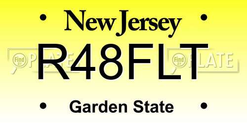 R48FLT New Jersey License Plate