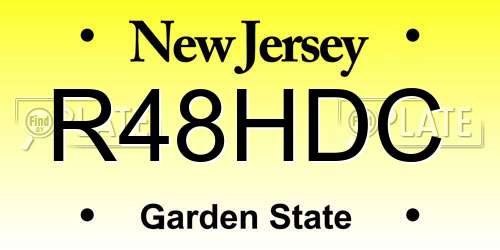 R48HDC New Jersey License Plate