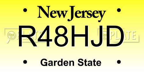 R48HJD New Jersey License Plate