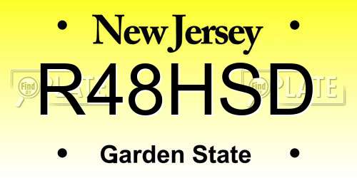 R48HSD New Jersey License Plate