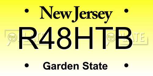 R48HTB New Jersey License Plate