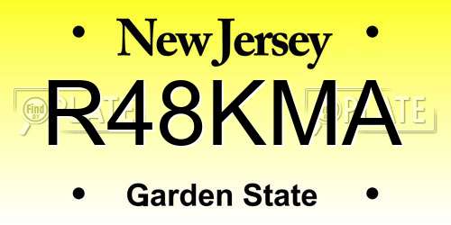 R48KMA New Jersey License Plate