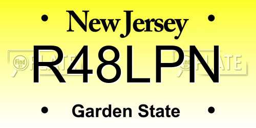 R48LPN New Jersey License Plate