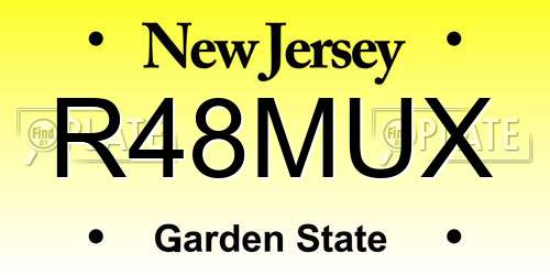 R48MUX New Jersey License Plate