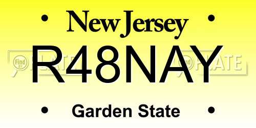 R48NAY New Jersey License Plate
