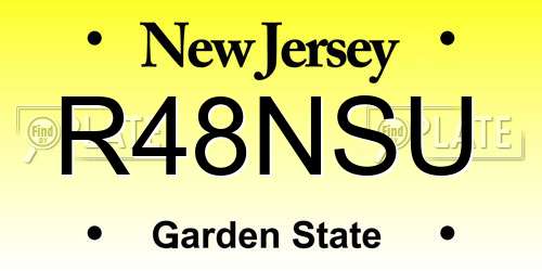 R48NSU New Jersey License Plate