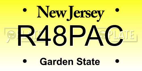 R48PAC New Jersey License Plate