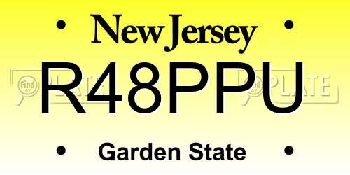 R48PPU New Jersey License Plate