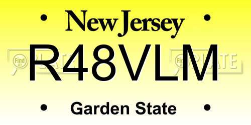 R48VLM New Jersey License Plate