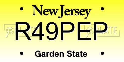 R49PEP New Jersey License Plate