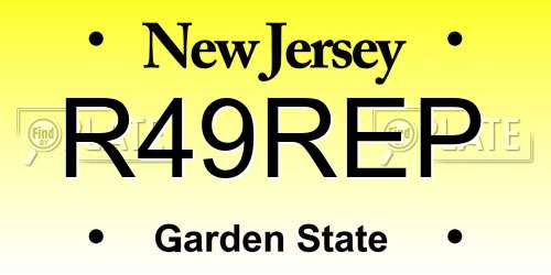 R49REP New Jersey License Plate