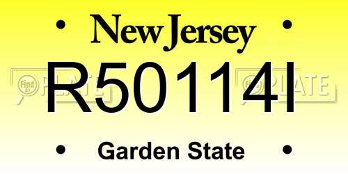 R50114I New Jersey License Plate