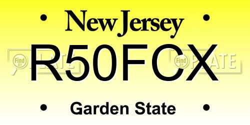 R50FCX New Jersey License Plate