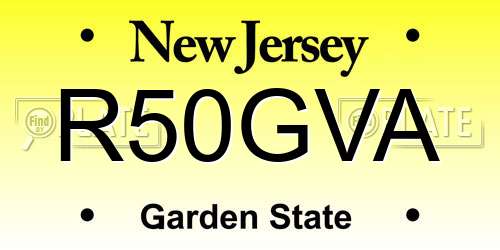 R50GVA New Jersey License Plate
