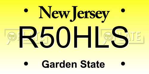 R50HLS New Jersey License Plate