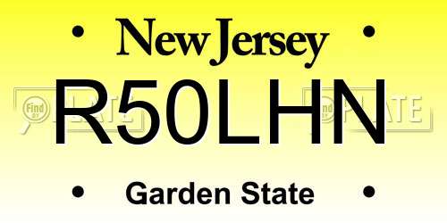 R50LHN New Jersey License Plate