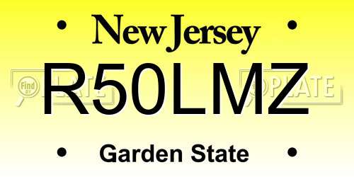 R50LMZ New Jersey License Plate