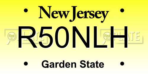 R50NLH New Jersey License Plate