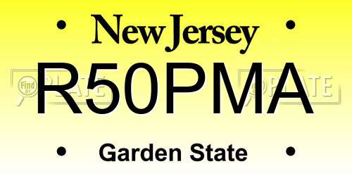R50PMA New Jersey License Plate