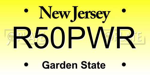 R50PWR New Jersey License Plate