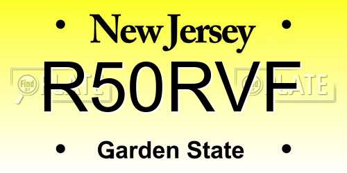 R50RVF New Jersey License Plate