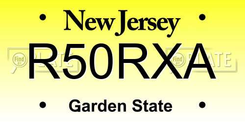 R50RXA New Jersey License Plate