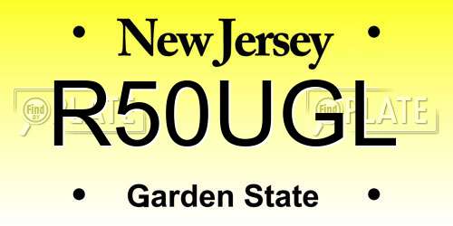 R50UGL New Jersey License Plate