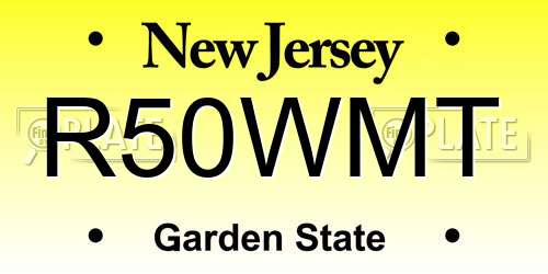 R50WMT New Jersey License Plate