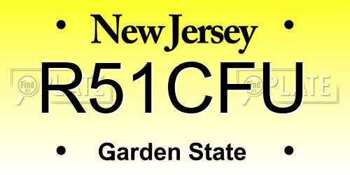 R51CFU New Jersey License Plate