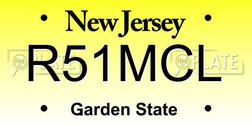 R51MCL New Jersey License Plate