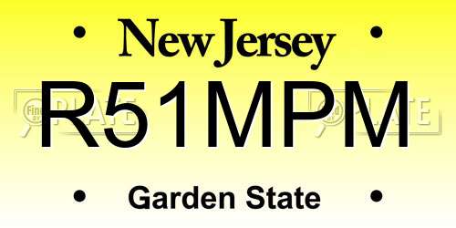 R51MPM New Jersey License Plate