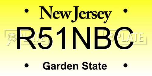 R51NBC New Jersey License Plate