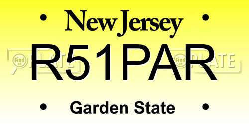 R51PAR New Jersey License Plate