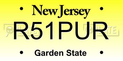 R51PUR New Jersey License Plate