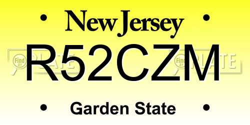 R52CZM New Jersey License Plate