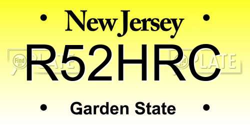 R52HRC New Jersey License Plate