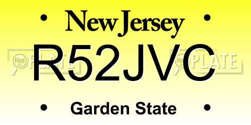 R52JVC New Jersey License Plate