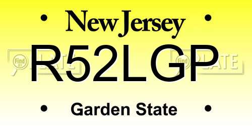R52LGP New Jersey License Plate